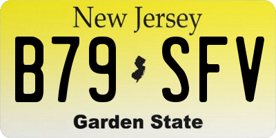 NJ license plate B79SFV