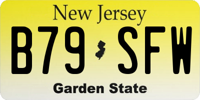 NJ license plate B79SFW