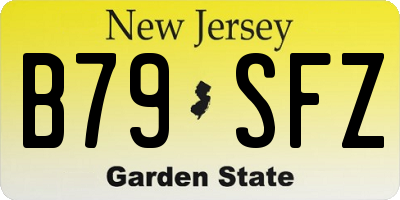 NJ license plate B79SFZ