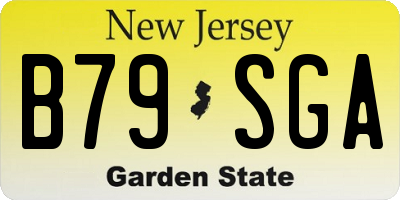 NJ license plate B79SGA