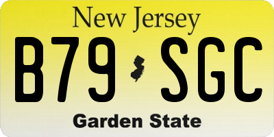 NJ license plate B79SGC