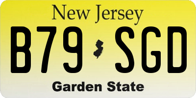 NJ license plate B79SGD