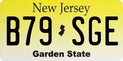 NJ license plate B79SGE