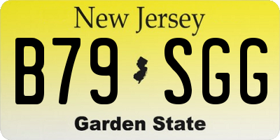 NJ license plate B79SGG