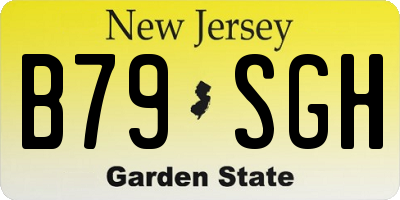 NJ license plate B79SGH