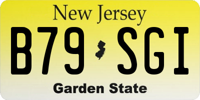 NJ license plate B79SGI