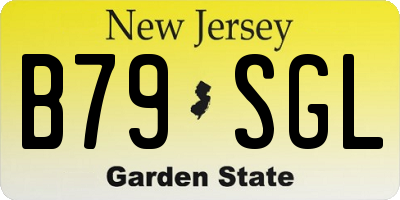 NJ license plate B79SGL
