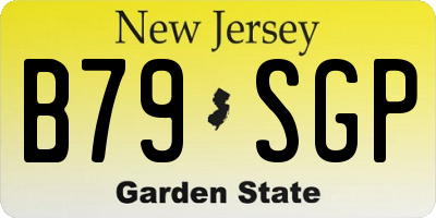 NJ license plate B79SGP