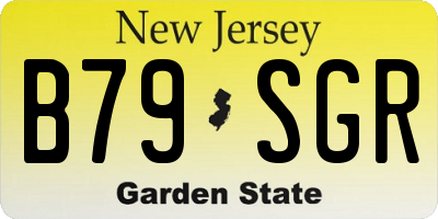 NJ license plate B79SGR