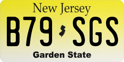 NJ license plate B79SGS
