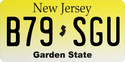 NJ license plate B79SGU