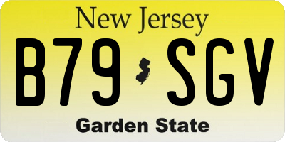 NJ license plate B79SGV
