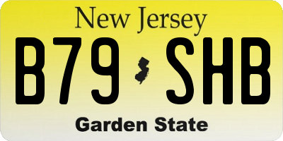 NJ license plate B79SHB