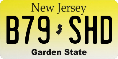 NJ license plate B79SHD