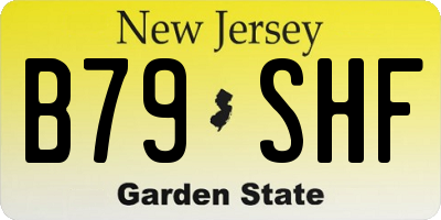 NJ license plate B79SHF