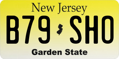 NJ license plate B79SHO