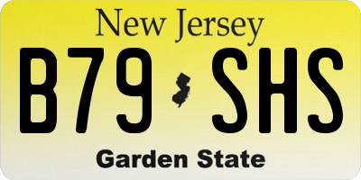 NJ license plate B79SHS