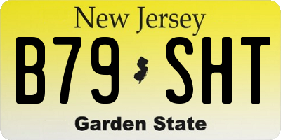 NJ license plate B79SHT