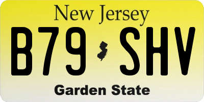 NJ license plate B79SHV