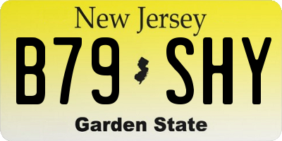 NJ license plate B79SHY