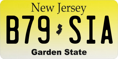 NJ license plate B79SIA
