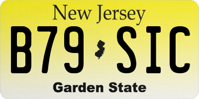 NJ license plate B79SIC