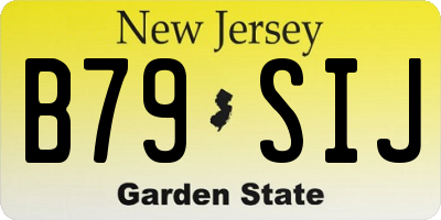 NJ license plate B79SIJ