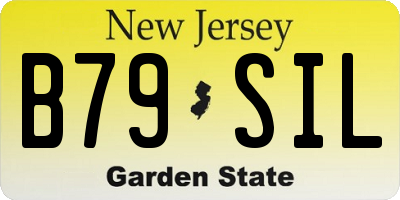 NJ license plate B79SIL