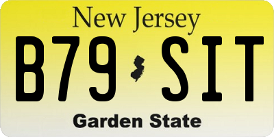 NJ license plate B79SIT