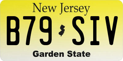 NJ license plate B79SIV