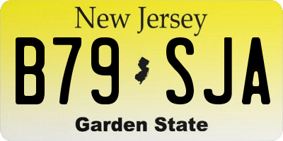 NJ license plate B79SJA