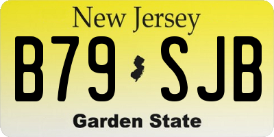 NJ license plate B79SJB