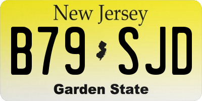 NJ license plate B79SJD