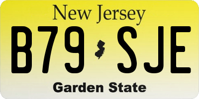 NJ license plate B79SJE