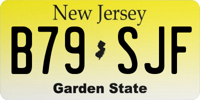 NJ license plate B79SJF