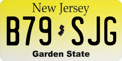 NJ license plate B79SJG