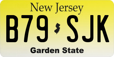 NJ license plate B79SJK