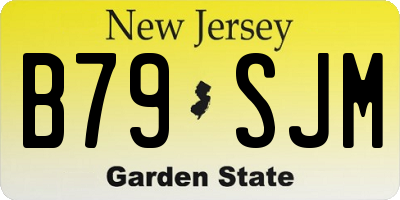 NJ license plate B79SJM