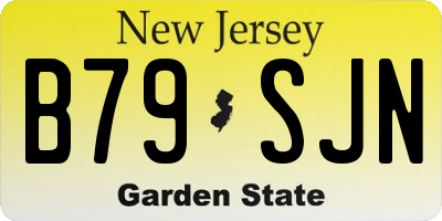 NJ license plate B79SJN