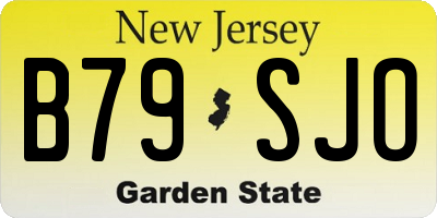 NJ license plate B79SJO