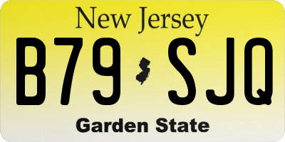 NJ license plate B79SJQ