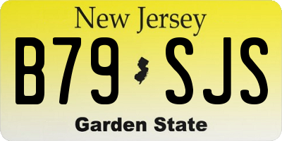 NJ license plate B79SJS
