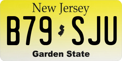 NJ license plate B79SJU