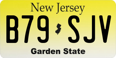 NJ license plate B79SJV