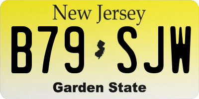 NJ license plate B79SJW