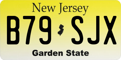 NJ license plate B79SJX