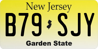 NJ license plate B79SJY