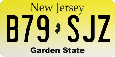 NJ license plate B79SJZ