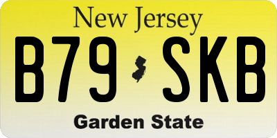NJ license plate B79SKB
