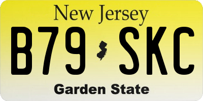 NJ license plate B79SKC